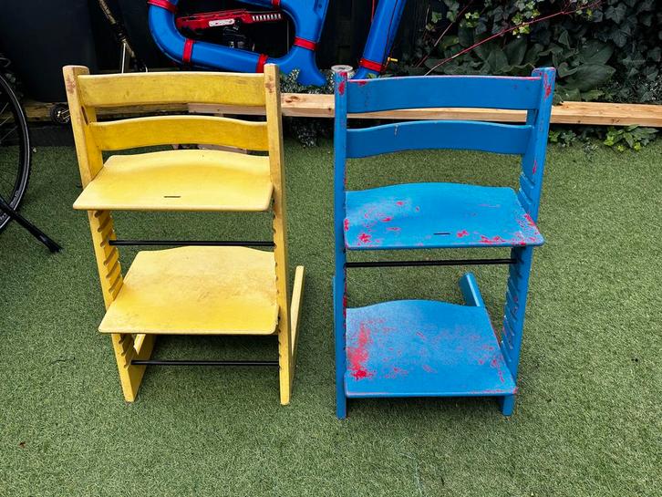 2x Tripp Trapp Stokke Meegroeistoelen opknapper, Kinderen en Baby's, Kinderstoelen, Gebruikt, Meegroeistoel, Ophalen