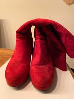 Rode Hoge Laarzen - Gedragen, Ophalen of Verzenden, Gedragen, Rood, Hoge laarzen