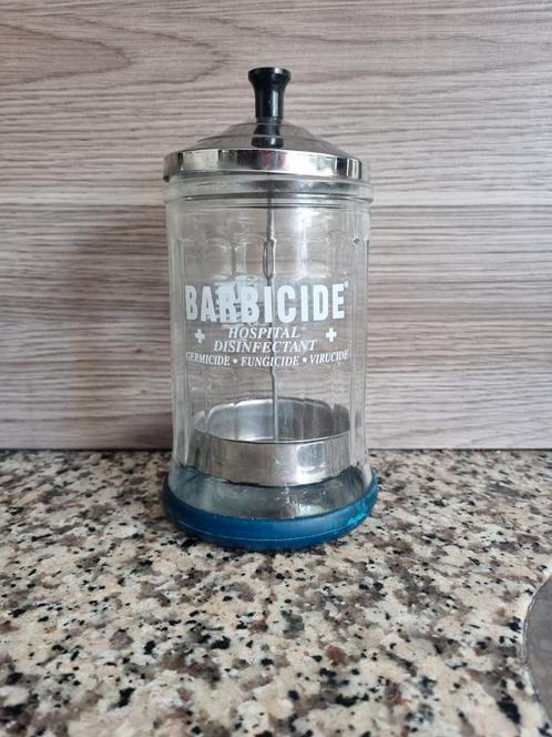 Vintage Barbicide Desinfectie Pot, Antiek en Kunst, Antiek | Gereedschap en Instrumenten, Ophalen of Verzenden