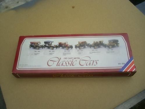 Vintage Die Cast Metal Classic Cars 301-306 In The Box., Hobby en Vrije tijd, Modelauto's | Overige schalen, Zo goed als nieuw