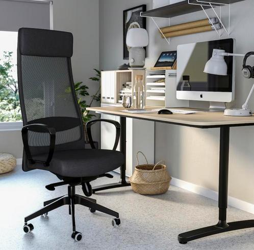 IKEA Markus bureaustoel twv €179 ZGAN, Huis en Inrichting, Bureaustoelen, Zo goed als nieuw, Bureaustoel, Zwart, Ergonomisch, Ophalen