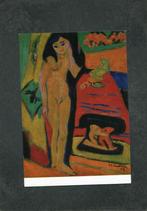 Ansicht Ernst Kirchner - Naakt meisje achter gordijn, Verzamelen, Ansichtkaarten | Themakaarten, Ongelopen, Verzenden