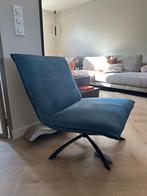 Blauw/Groene Draaifauteuil met Wipfunctie, Huis en Inrichting, Fauteuils, Ophalen, Minder dan 75 cm, Zo goed als nieuw, Stof