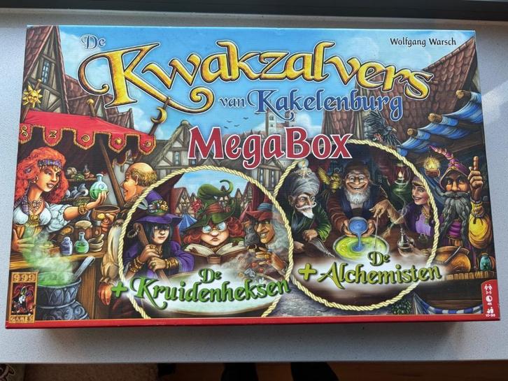 De Kwakzalvers van Kakelenburg Megabox - Bordspel, Hobby en Vrije tijd, Gezelschapsspellen | Bordspellen, Zo goed als nieuw, Een of twee spelers