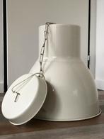 Industriele look hanglamp wit incl lampen, Huis en Inrichting, Lampen | Hanglampen, Ophalen, Zo goed als nieuw, Metaal, 50 tot 75 cm