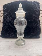 Glazen karafje/stolpfles met deksel, Ophalen of Verzenden, Overige kleuren, Glas, Minder dan 50 cm