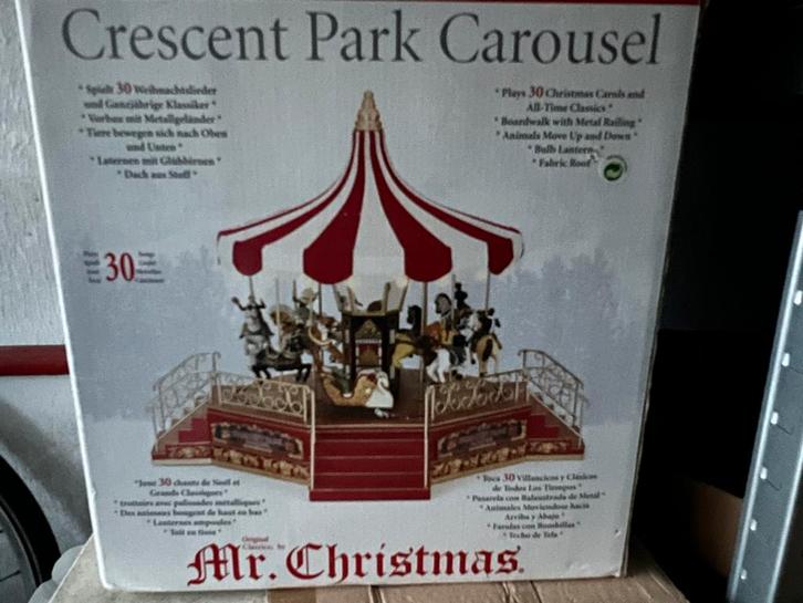 Mr. Christmas Crescent Park Carousel - Kerstcarrousel, Diversen, Kerst, Gebruikt, Ophalen of Verzenden