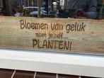 Stevige steiger houten plantenbak met opdruk, Ophalen, Rechthoekig, Hout