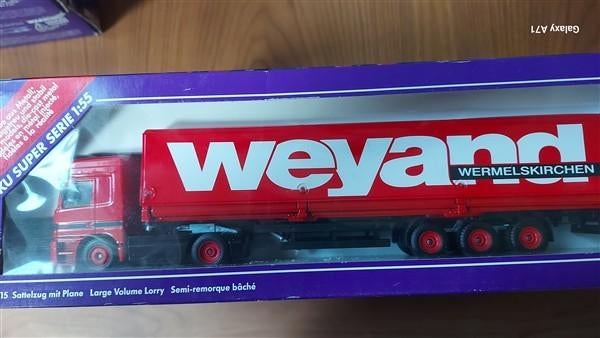 Siku 3815 MAN oplegger Weyand, Ophalen of Verzenden, Zo goed als nieuw, Bus of Vrachtwagen, SIKU