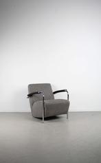 2x Leolux Scylla Fauteuil Laag Grijs Gemeleerd – Chroom