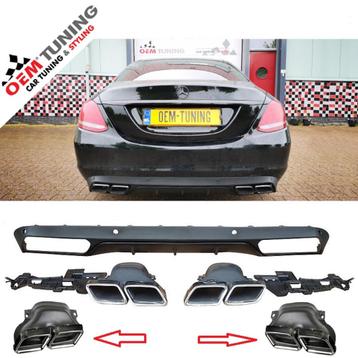Mercedes-Benz | C-Class | W205 C63 AMG Look Diffuser | 14-18 beschikbaar voor biedingen