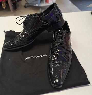 Dolce & Gabbana zwarte lak veter schoenen mt 39.5 nr 48105 beschikbaar voor biedingen