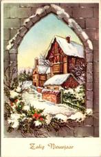 Zalig Nieuwjaar - Oude Nieuwjaarskaart, Verzenden, 1940 tot 1960, Gelopen, Feest(dag)