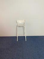 3 x Barkruk La Palma Stil, metaal, wit, wit frame, Ophalen, Gebruikt, Met voetsteun, 60 tot 90 cm