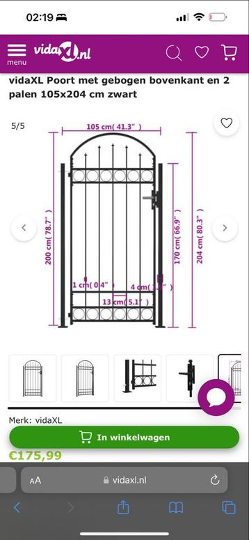 Mooie poort met 2 sleutels - Zelf demonteren! beschikbaar voor biedingen