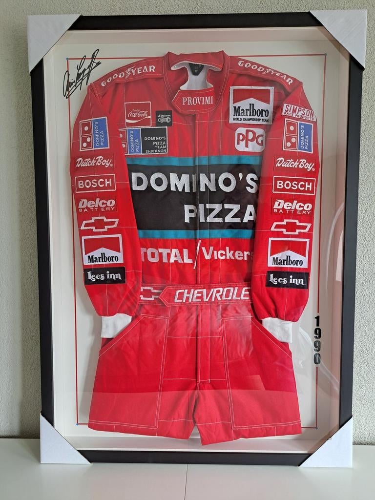 Arie Luyendijk Indy 500 Race Overall Ingelijst 70x100 cm., Ophalen