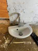 Wasbak met kraan 45 cm, Doe-het-zelf en Verbouw, Sanitair, Ophalen of Verzenden, Zo goed als nieuw, Wastafel