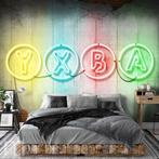 Game behang Neon Controller Buttons, gamebehang, gamekamer, Verzenden, Nieuw, Wanddecoratie
