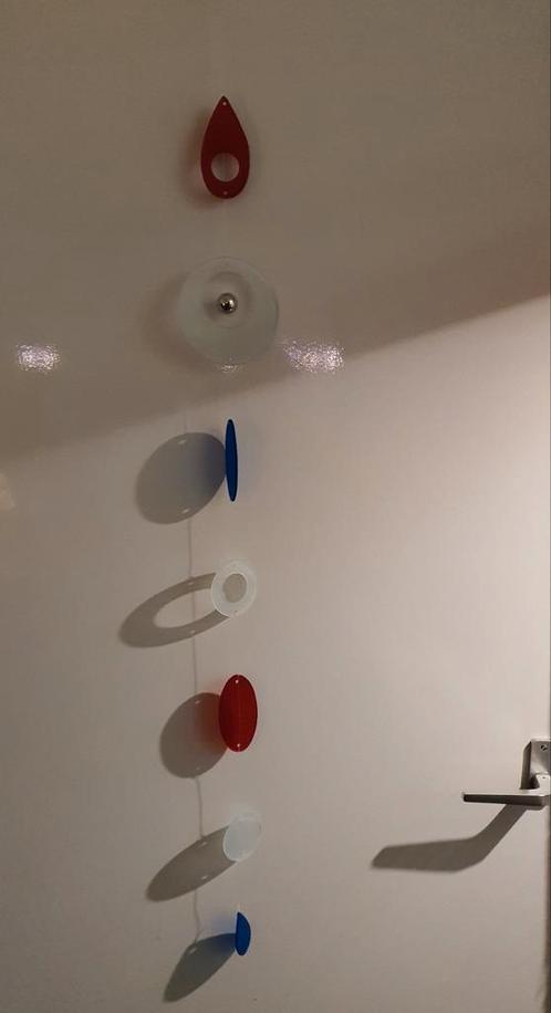 Glas tuin hanger wind hanger gaaf rood wit blauw, Tuin en Terras, Overige Tuin en Terras, Zo goed als nieuw, Ophalen of Verzenden