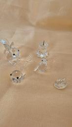 Swarovski, vier miniatuur beeldjes en een kandelaartje, Ophalen of Verzenden, Zo goed als nieuw, Dier