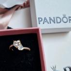 Sterling silver s925 ring hartjes diamantjes, Sieraden, Tassen en Uiterlijk, Ringen, Nieuw, Ophalen of Verzenden, Dame, Goud
