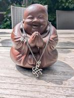 Budha to buddha ketting 45 cm plus hanger, Sieraden, Tassen en Uiterlijk, Kettingen, Ophalen of Verzenden, Zo goed als nieuw, Zilver