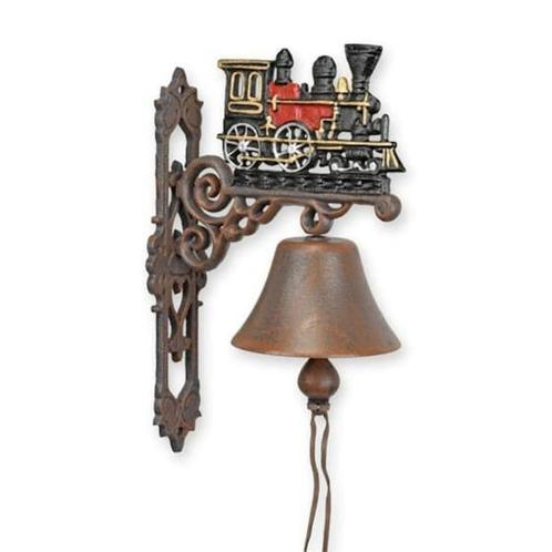 Nieuwe Gietijzeren Deurbel Locomotief Zwart, Huis en Inrichting, Woonaccessoires | Overige, Nieuw, Ophalen