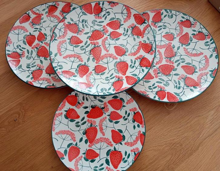 Vrolijke Clayre & Eef diner en ontbijt borden, Huis en Inrichting, Keuken | Servies, Nieuw, Bord(en), Overige stijlen, Ophalen of Verzenden