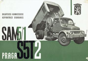 Folder Praga S5T-2 met SAM 5/1 veegopbouw (1966) beschikbaar voor biedingen