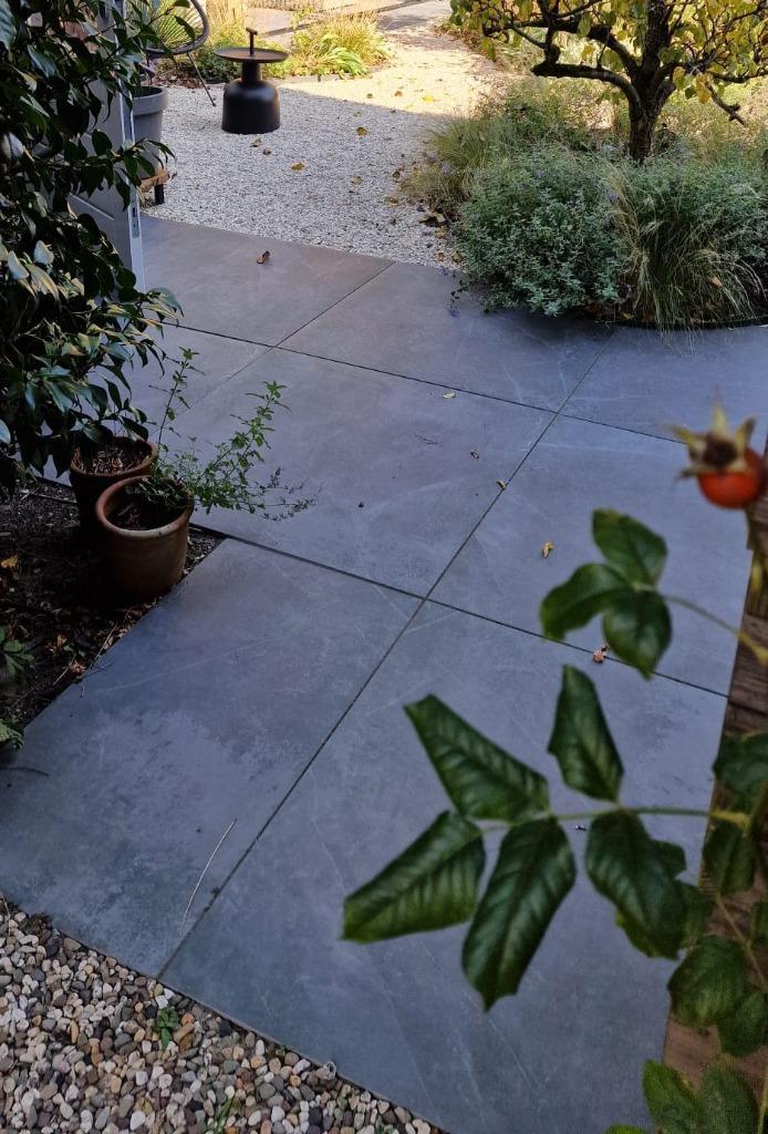 Design tuintegels Michel Oprey Ceramaxx Ardeche Carbon 90x90, Tuin en Terras, Tegels en Klinkers, Nieuw, Terrastegels, Keramiek