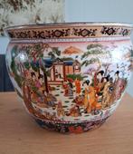 Schitterende grote bloem pot of viskom Satsuma porselein, Antiek en Kunst, Antiek | Keramiek en Aardewerk, Ophalen of Verzenden