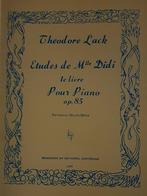 Bladmuziek piano/Th.Lack Etudes de Mlle Didi 1e livre op.85, Muziek en Instrumenten, Bladmuziek, Klassiek, Nieuw, Ophalen of Verzenden