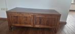Teakhouten tv meubel, Ophalen, Gebruikt, 100 tot 150 cm, Landelijk