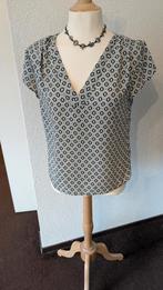H&M - zwart wit topje - maat 36, Kleding | Dames, Tops, H&M, Verzenden, Wit, Zo goed als nieuw