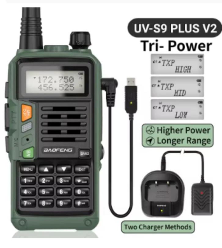 Baofeng UV-S9 Plus V2 10 Watt Portofoon met accessoires, Telecommunicatie, Portofoons en Walkie-talkies, Nieuw, Portofoon of Walkie-talkie
