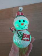 sneeuwpop lichtje poppetje kerst decoratie, Diversen, Kerst, Ophalen of Verzenden, Zo goed als nieuw