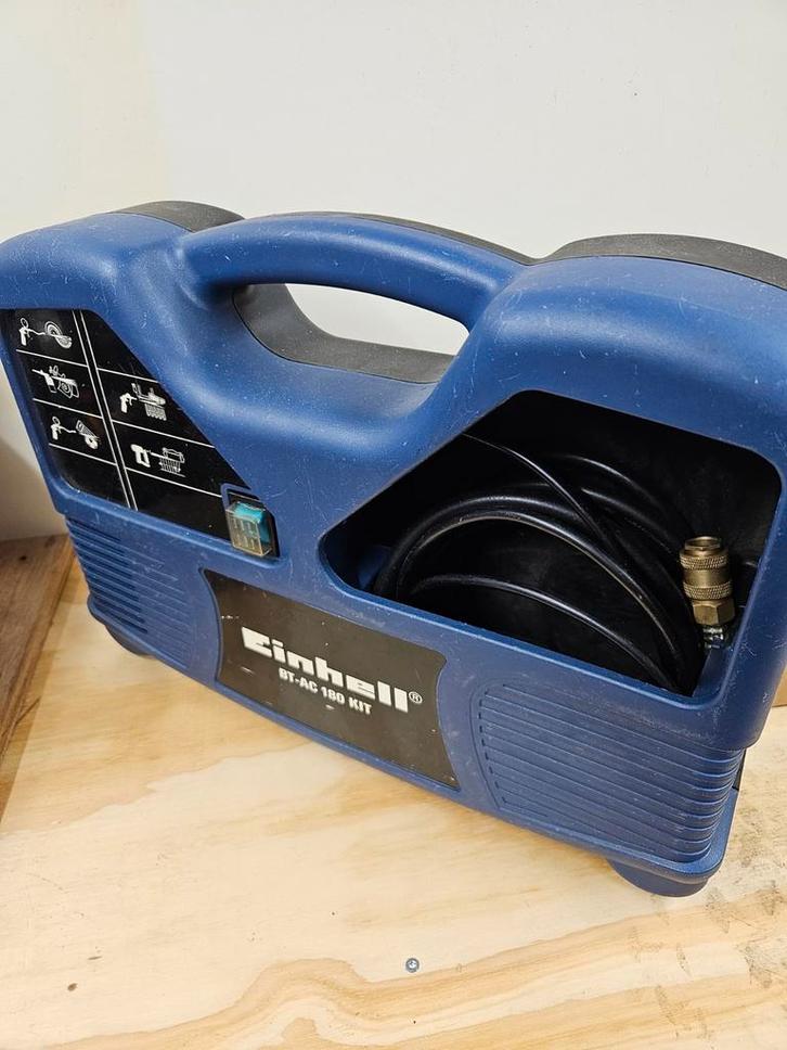 Einhell BT-AC 180 KIT Compressor - Draagbaar, Doe-het-zelf en Verbouw, Compressors, Gebruikt, Minder dan 6 bar, Minder dan 25 liter