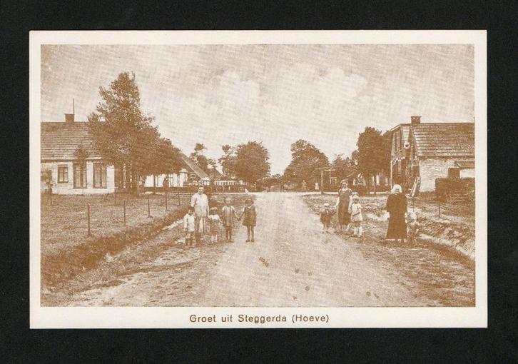 Steggerda Hoeve Friesland Volk Kinderen Straatbeeld., Verzamelen, Ansichtkaarten | Nederland, Ongelopen, Friesland, Ophalen of Verzenden