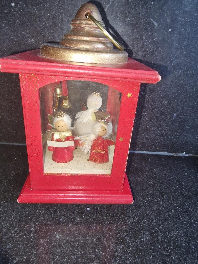 Oude Kerst Muziekdoos - I Wish You a Merry Christmas, Gebruikt, Ophalen of Verzenden, Overige kleuren, Kaars