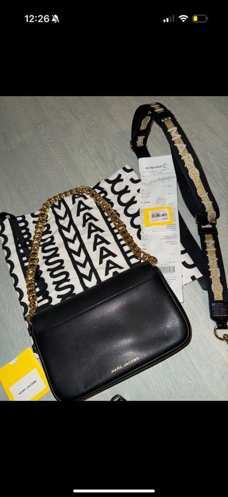 Marc Jacobs tas, Sieraden, Tassen en Uiterlijk, Tassen | Schoudertassen, Zo goed als nieuw, Zwart, Leer, Ophalen of Verzenden