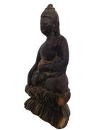 Antieke kleine houten Boeddha uit de Kathmandu-vallei, Huis en Inrichting, Woonaccessoires | Boeddhabeelden, Ophalen of Verzenden