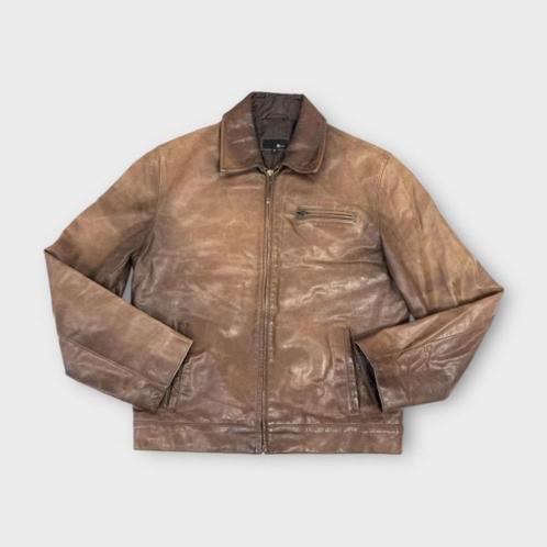 Jules heren jas maat M (100% leer), Kleding | Heren, Jassen | Winter, Gedragen, Maat 48/50 (M), Bruin, Ophalen of Verzenden