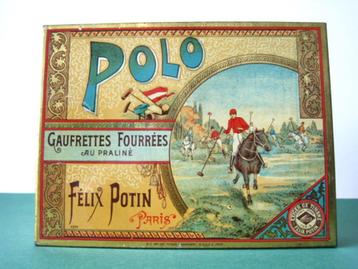 Polo Felix Potin koek-blik Parijs Frankrijk 1920 beschikbaar voor biedingen