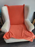 Comfortabele Witte Stoel, Huis en Inrichting, Fauteuils, Ophalen, Gebruikt, Stof, 50 tot 75 cm