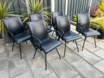 Enzo Luca leren Eetkamerstoelen 6 stuks, Ophalen, Zo goed als nieuw, Zwart, Vijf, Zes of meer stoelen