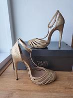ASOS Gouden Glitter Hakken – Maat 38 (EU)/size 5 – Hakhoogte, Pumps, Overige kleuren, Ophalen of Verzenden, Zo goed als nieuw