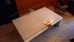 Salontafel met glasplaat, Huis en Inrichting, Tafels | Salontafels, Ophalen, Gebruikt, 100 tot 150 cm, 50 tot 100 cm