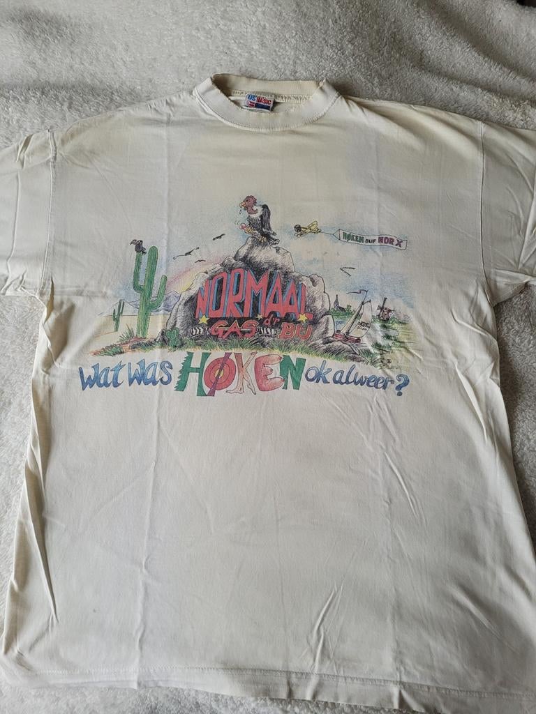 Normaal T-shirt - Gas d'r bij!, Kleding | Heren, T-shirts, US basic, Wit, Maat 56/58 (XL), Ophalen of Verzenden