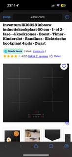 Inventum IKI6028 – Built-in Induction Hob – 60 cm – 4 zones, Witgoed en Apparatuur, Kookplaten, Ophalen, 4 kookzones, Zo goed als nieuw