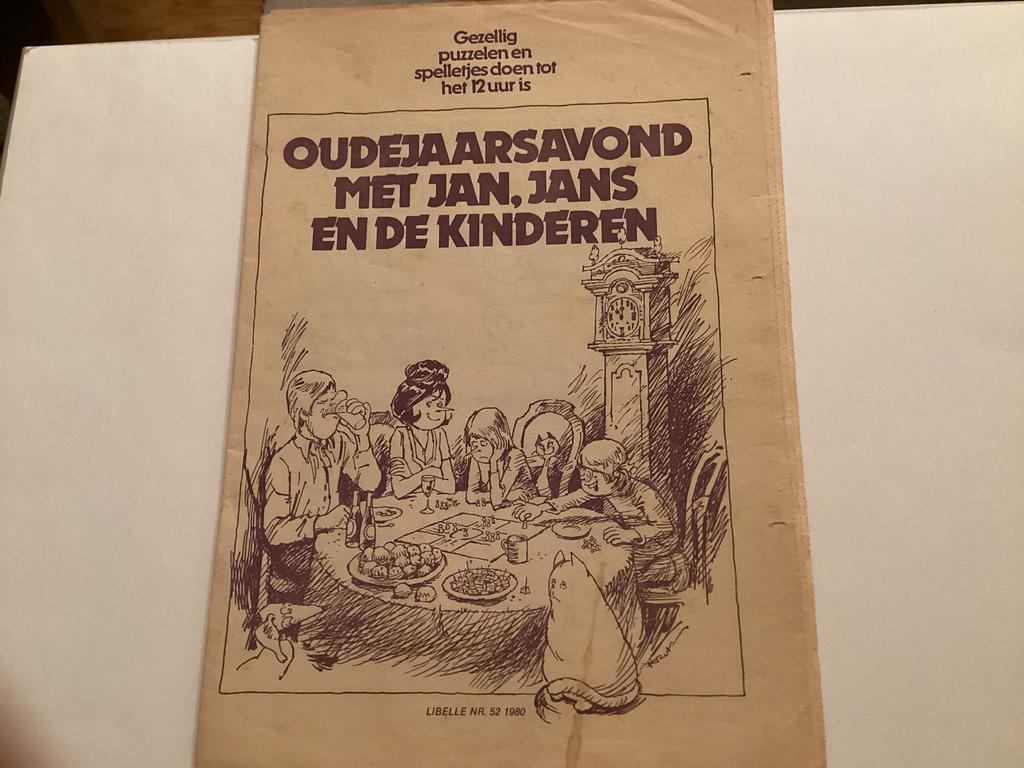Oudejaarsavond met Jan, Jans en de kinderen Libelle 1980, Verzamelen, Stripfiguren, Ophalen of Verzenden, Overige figuren, Zo goed als nieuw